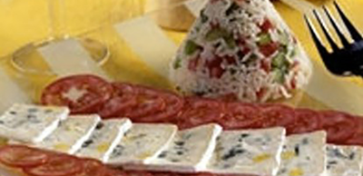 Carpaccio de tomates au bleu