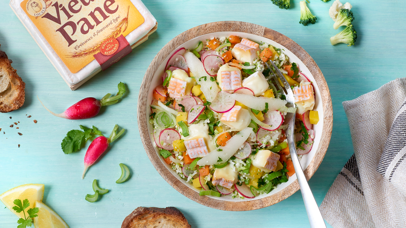 Salade de crudités au fromage