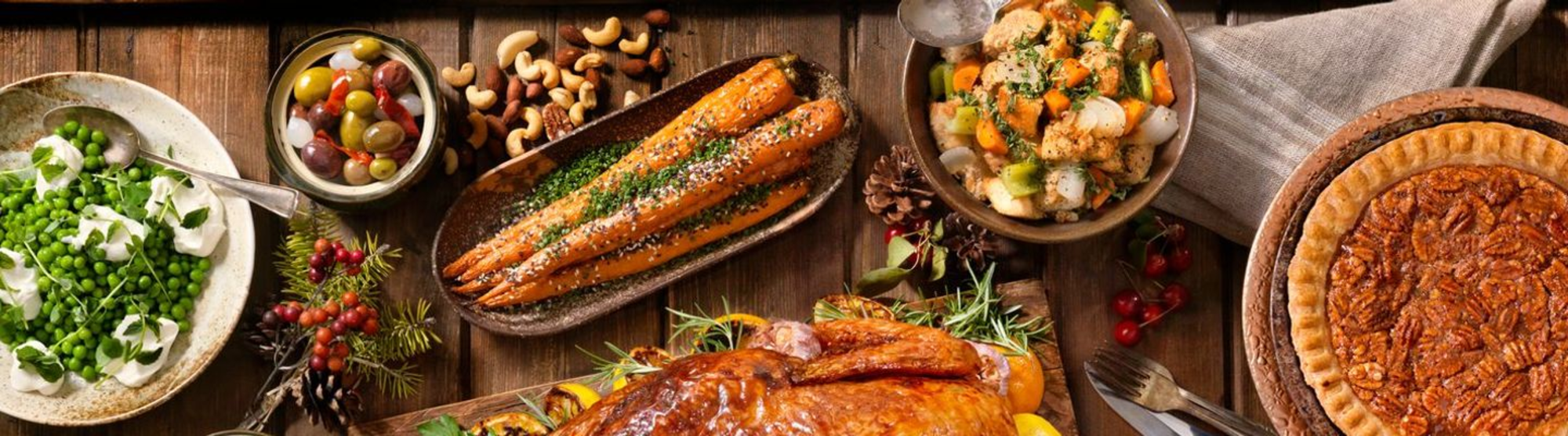 Sélection d’accompagnements pour repas de Noël gourmand