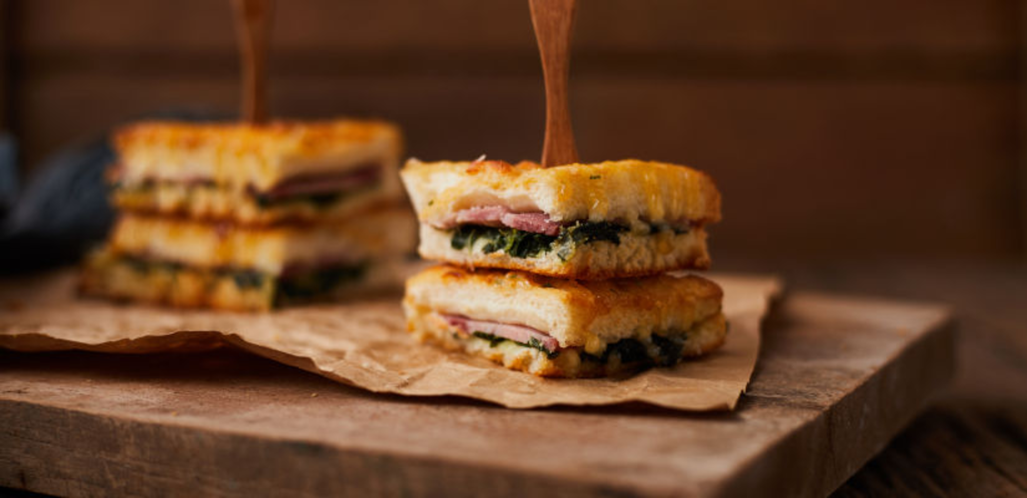 Croque-monsieur au saumon fumé et fromage frais