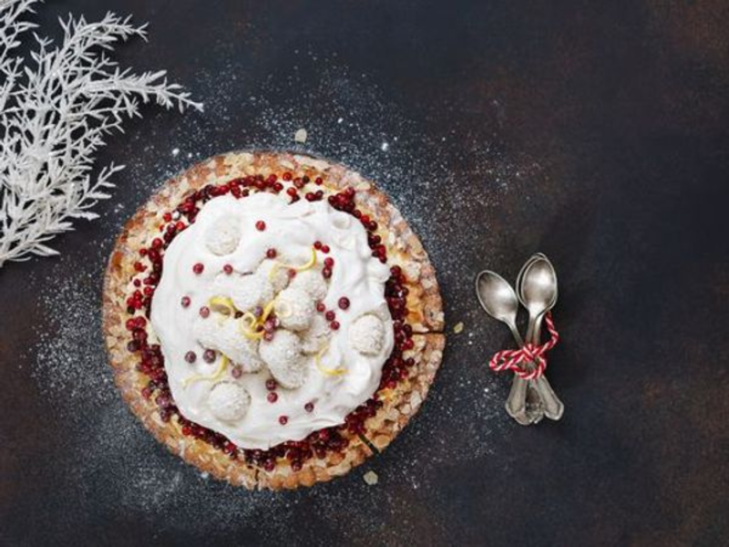 Gâteau aux groseilles et fromage pour Noël