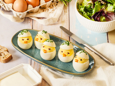 Oeufs poussins au fromage frais