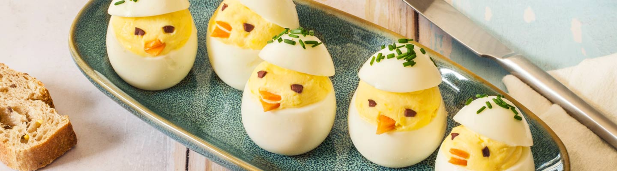 Oeufs poussins au fromage frais