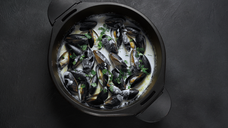 Moules au bleu