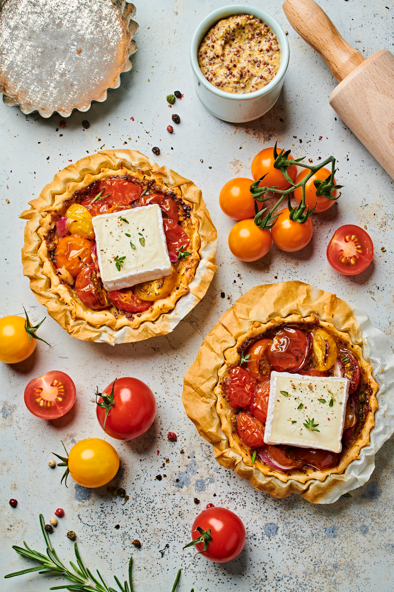 Tarte tomate cerise et fromage