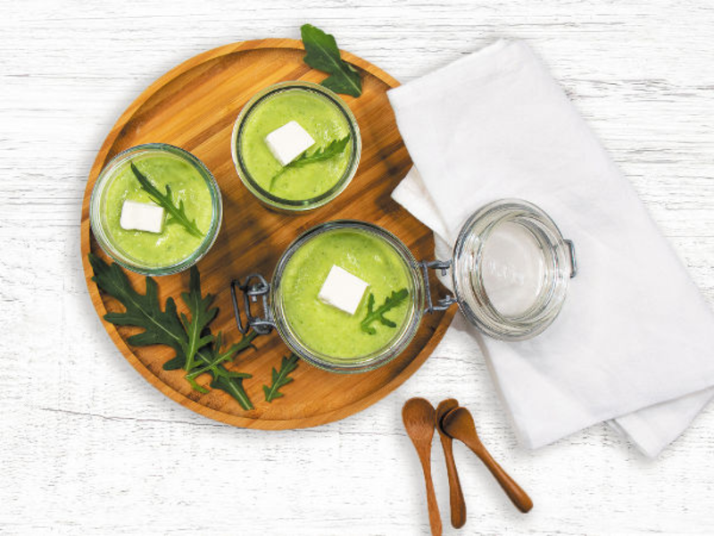 Gaspacho vert au fromage frais