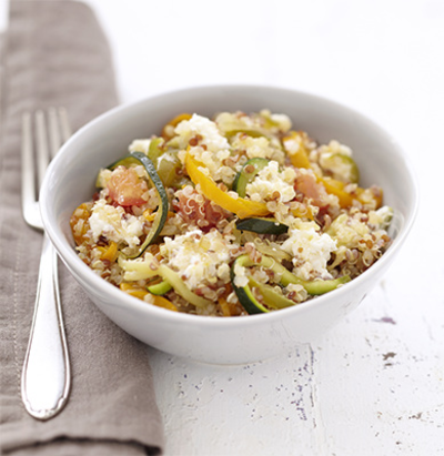 Salade de quinoa aux légumes et St Môret