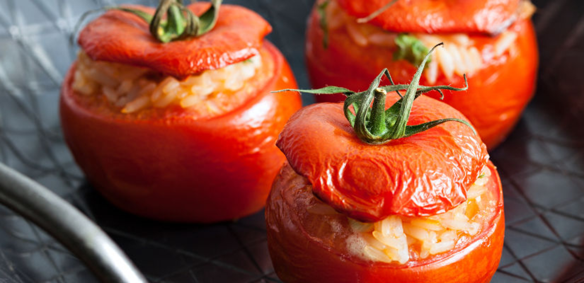 Tomates farcies au riz et au gouda