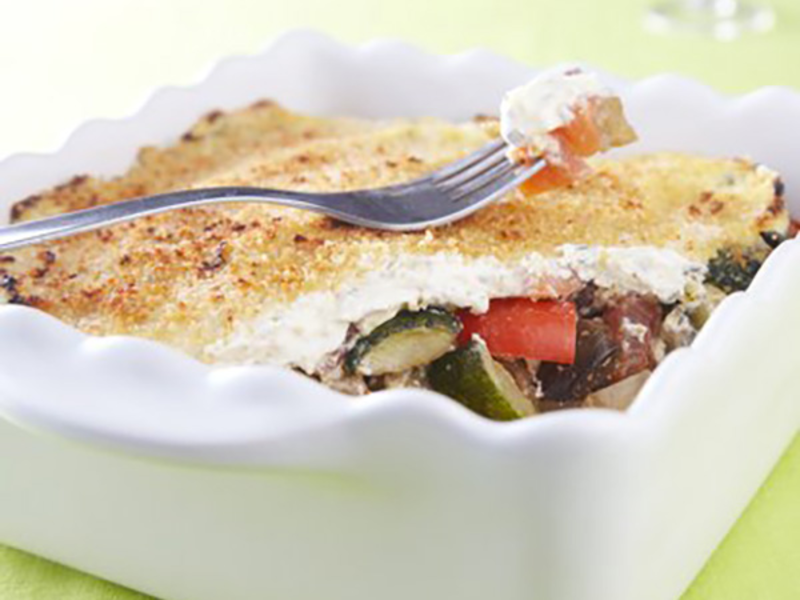 Gratin aux légumes du soleil au fromage frais