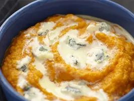 Purée de carotte au fromage bleu