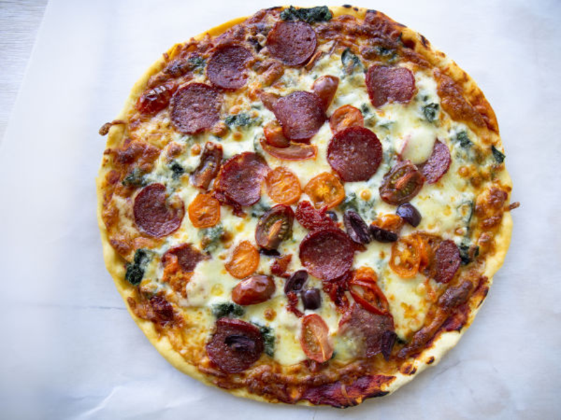 Pizza chorizo chèvre