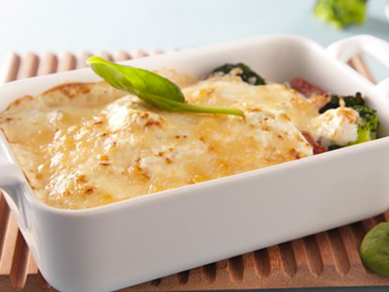 Gratin de brocolis au fromage frais