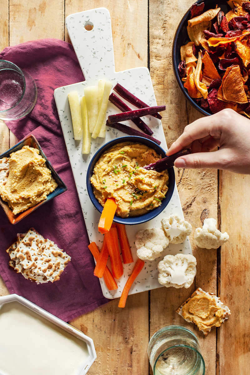 Houmous de lentilles corail et fromage frais