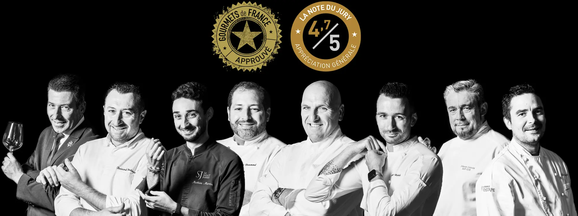 Dégustation de produits par un jury de chefs Gourmets de France + logo