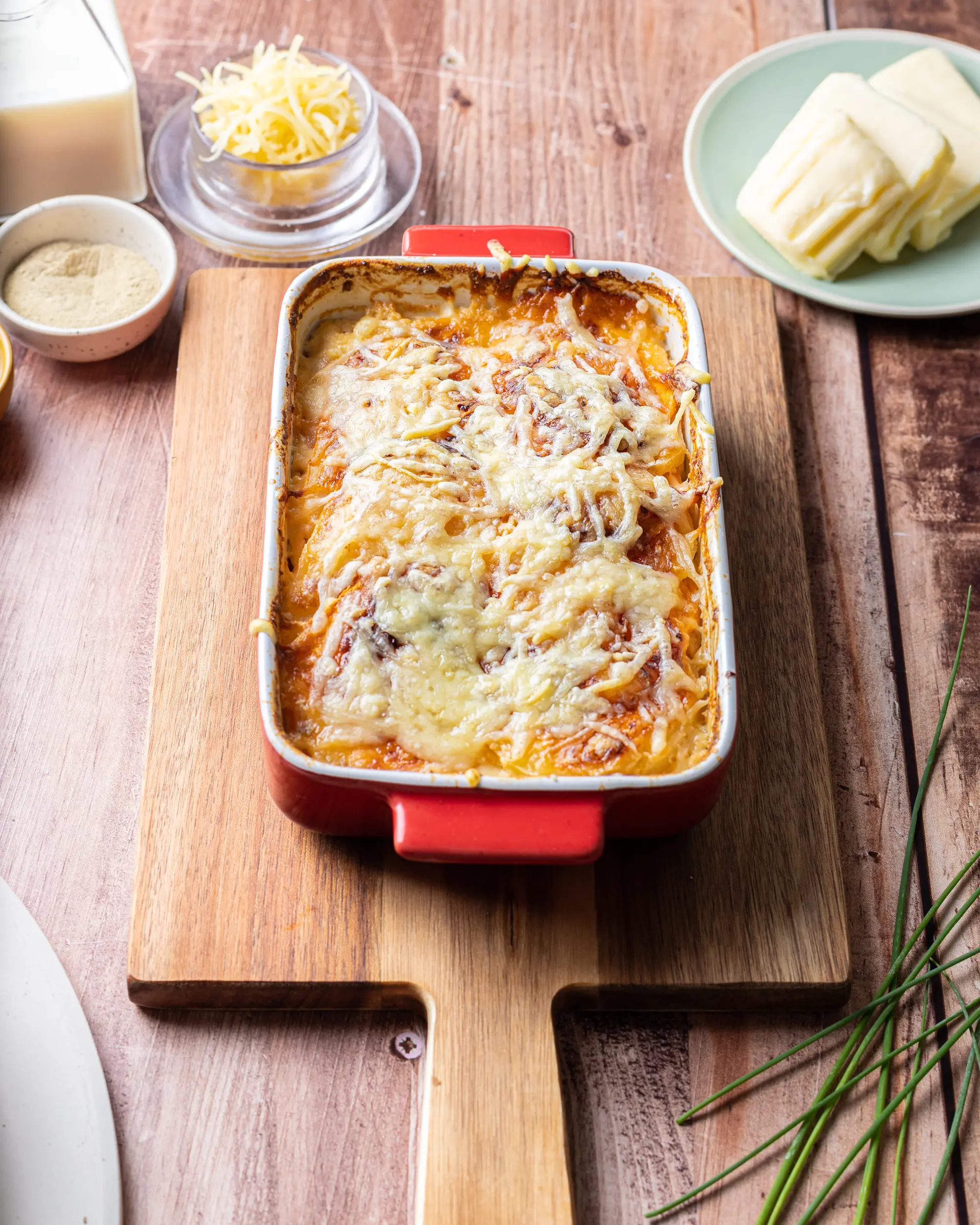 Gratin de patate douce et pomme de terre