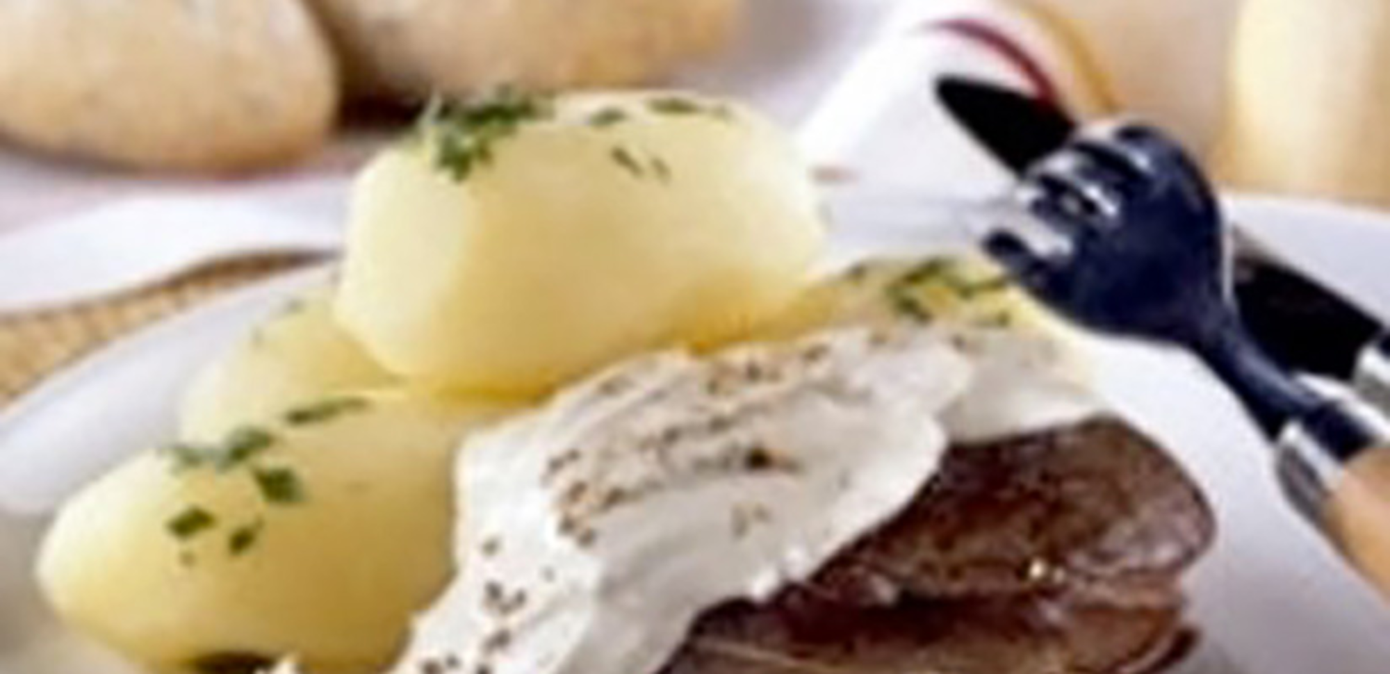 Tournedos sauce au poivre et fromage frais