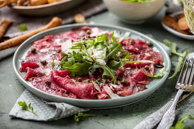 Carpaccio de bœuf au fromage