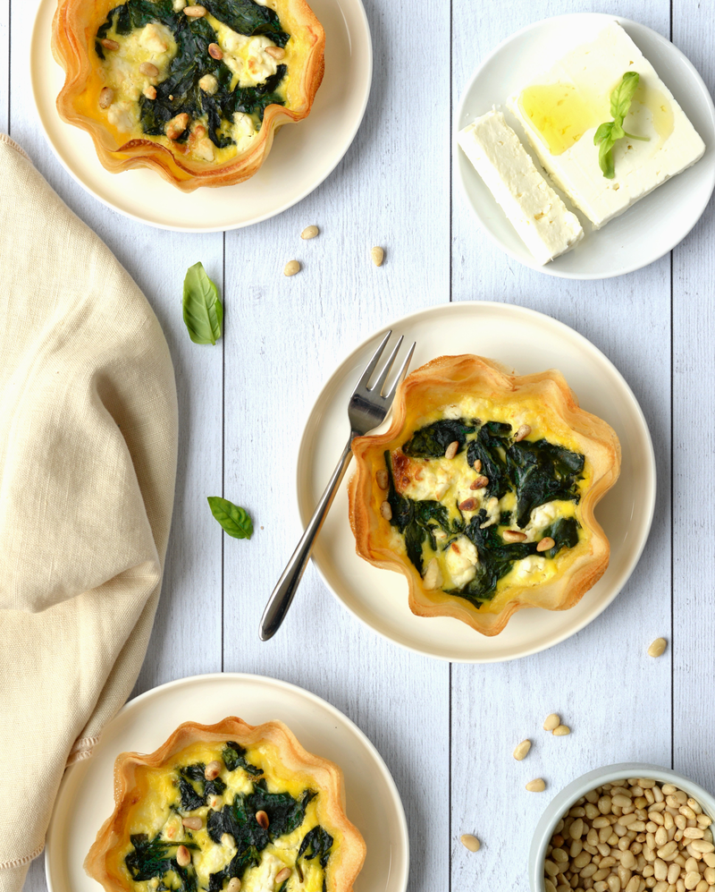 Tartelettes aux épinards et feta