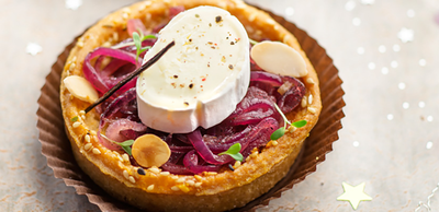 Tartelettes au confit d’oignon et fromage