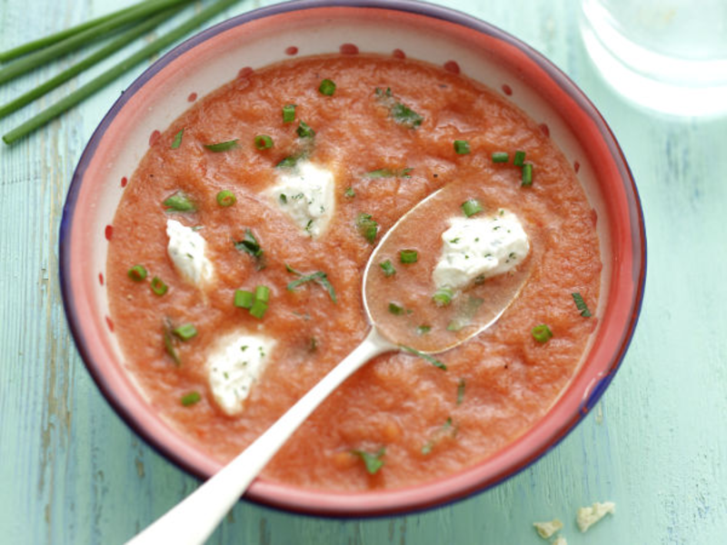 Gaspacho au fromage frais