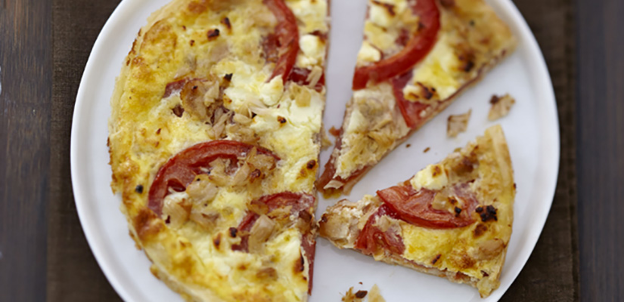 Quiche tomate, thon et fromage frais