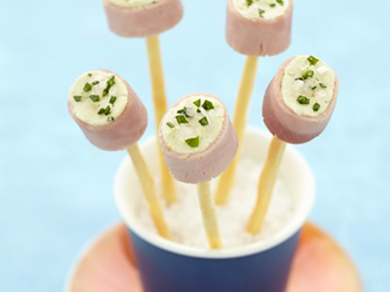 Amuse-bouches au fromage frais pesto