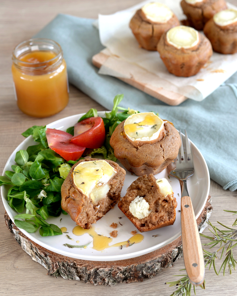 Muffins au chèvre et miel de châtaignier