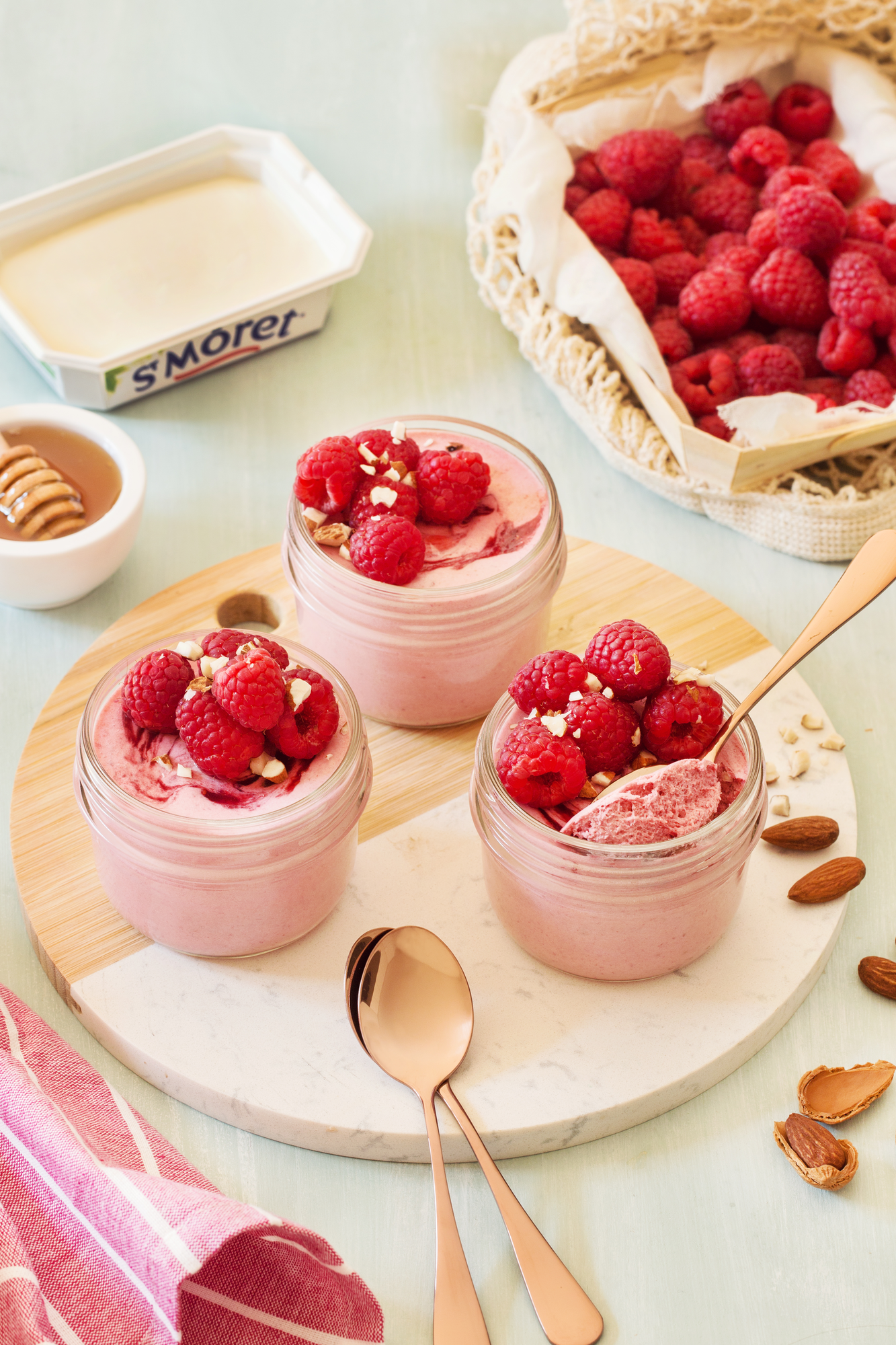 Mousse à la framboise et au St Môret